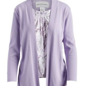 Alfred Dunner faux cardigan top